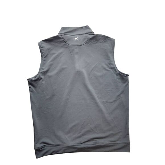 Peter Millar 1/2 ZIp Vest Men's Large performance polyester Gray, club logo - Picture 6 of 8